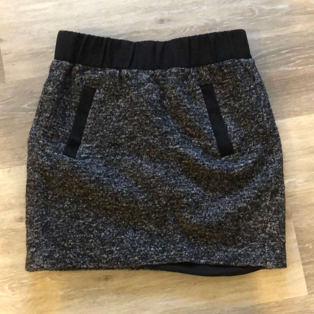 Black & White Twill Skirt